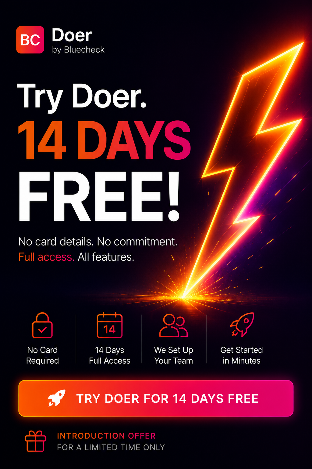 Try Doer free for 14 days